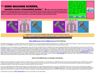 aaronssemsmachinescrews.com screenshot