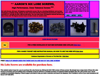 aaronssixlobescrews.com screenshot