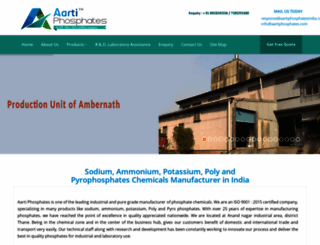 aartiphosphatesindia.com screenshot