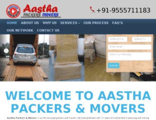 aasthapackers.co.in screenshot