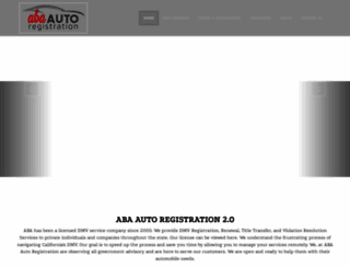 abaautoregistrations.com screenshot