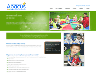 abacus-day-nurseries.co.uk screenshot