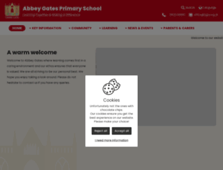 abbeygatesprimaryschool.co.uk screenshot