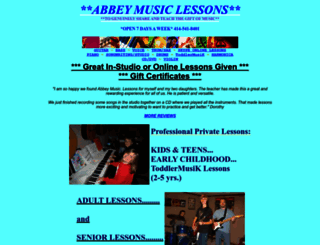 abbeymusiclessons.com screenshot
