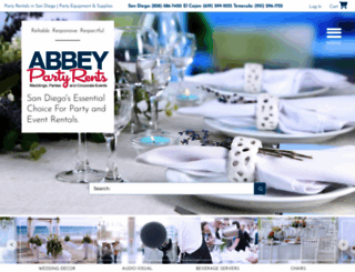 abbeypartyrentals.com screenshot