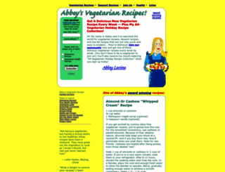 abbeysvegetarianrecipes.com screenshot