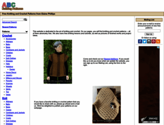 abc-knitting-patterns.com screenshot
