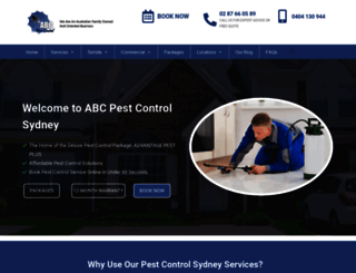 abcpestcontrolsydney.com.au screenshot