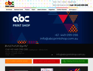 abcprintshop.com.au screenshot