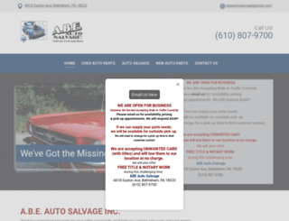 abeautosalvageinc.com screenshot