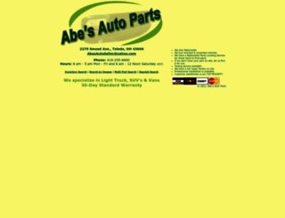 abesautoparts.net screenshot