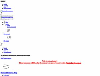 abhdoorhardware.com screenshot