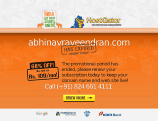 abhinavraveendran.com screenshot