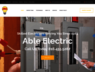 ableelectrickc.com screenshot