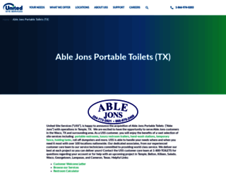ablejonsportabletoilets.com screenshot