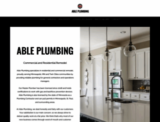 ableplumbingmn.com screenshot
