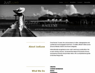 about.justluxe.com screenshot