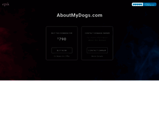 aboutmydogs.com screenshot