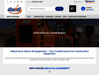 aboveallequipmentsales.com screenshot