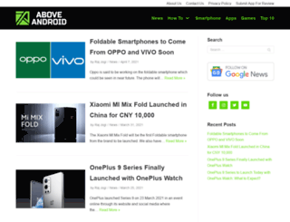 aboveandroid.com screenshot