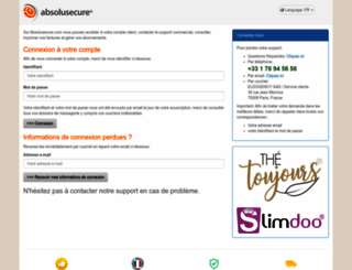 absolusecure.com screenshot