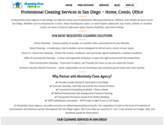 absolutelycleanagency.com screenshot