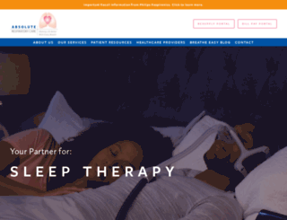 absoluterespiratorycare.com screenshot