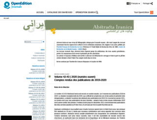 abstractairanica.revues.org screenshot