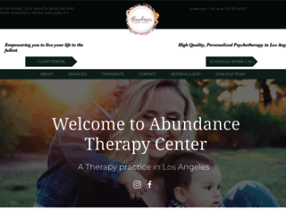 abundancetherapycenter.com screenshot