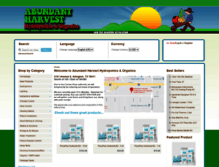 abundantharvesthydroponics.com screenshot