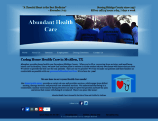 abundanthealthcare.net screenshot