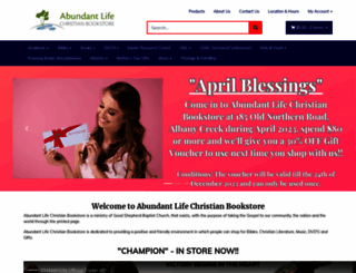 abundantlifechristianbookstore.com.au screenshot