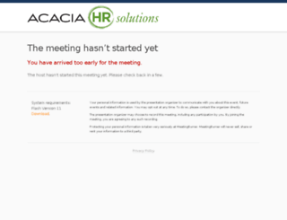 acaciahrsolutions.enterthemeeting.com screenshot