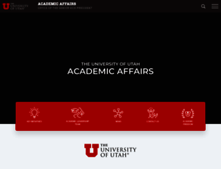 academic-affairs.utah.edu screenshot