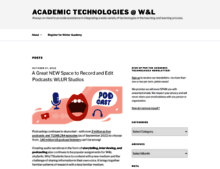 academic.wlu.edu screenshot