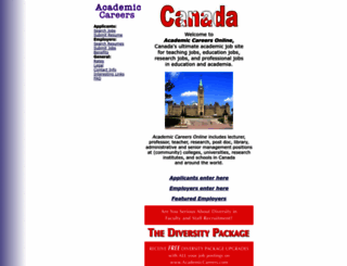 academiccareers-canada.com screenshot