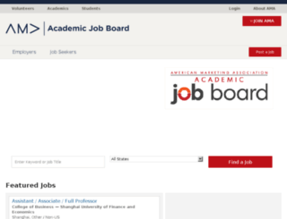 academicplacement.marketingpower.com screenshot