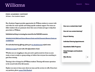 academicresources.williams.edu screenshot