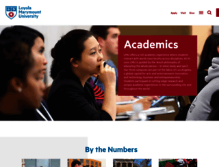 academics.lmu.edu screenshot