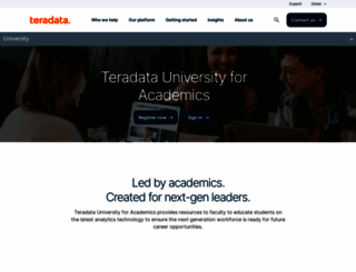 academics.teradata.com screenshot