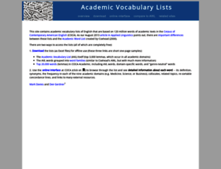 academicvocabulary.info screenshot