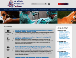 academie-veterinaire-defrance.org screenshot
