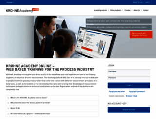 academy-online.krohne.com screenshot
