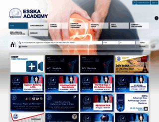 academy.esska.org screenshot