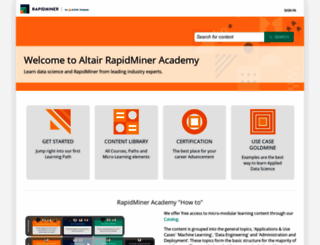 academy.rapidminer.com screenshot
