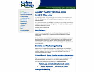 academyallergy.com screenshot