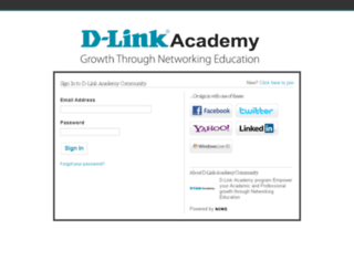 academycommunity.dlink.com screenshot