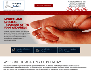 academyofpodiatry.com screenshot