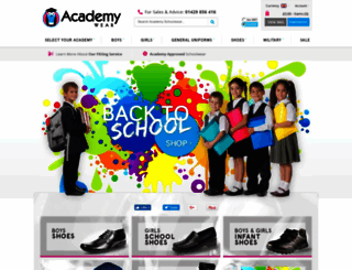 academyschoolwear.com screenshot