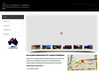academytarps.com.au screenshot